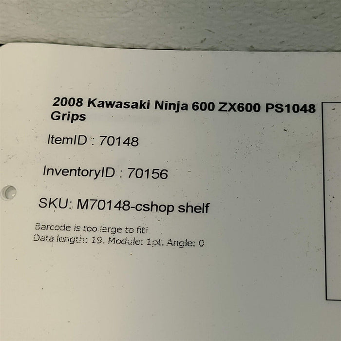 2008 Kawasaki Ninja 600 ZX600 Grips Grip Pair PS1048