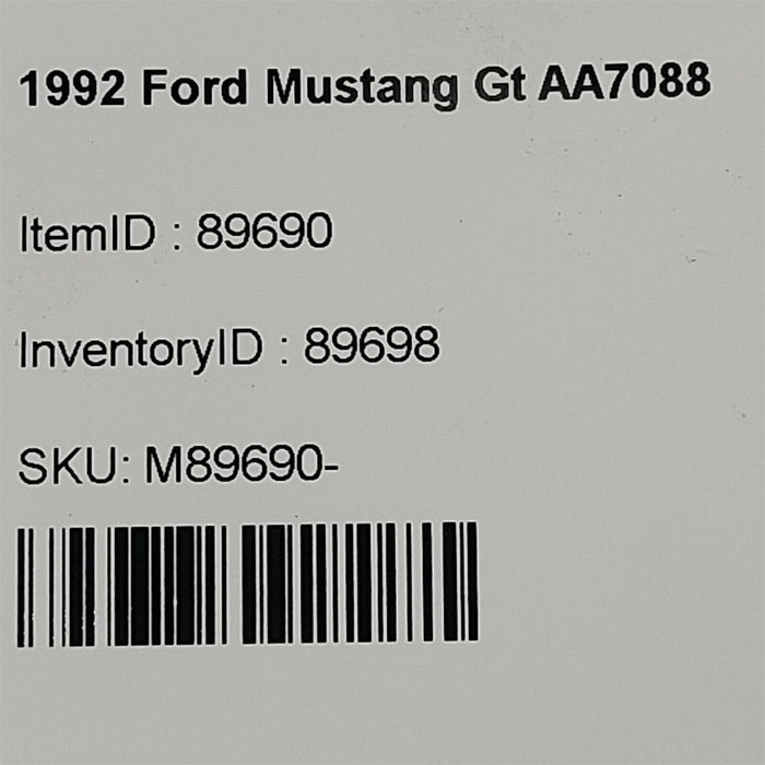 87-93 Mustang Interior Door Handle Driver Lh Aa7088