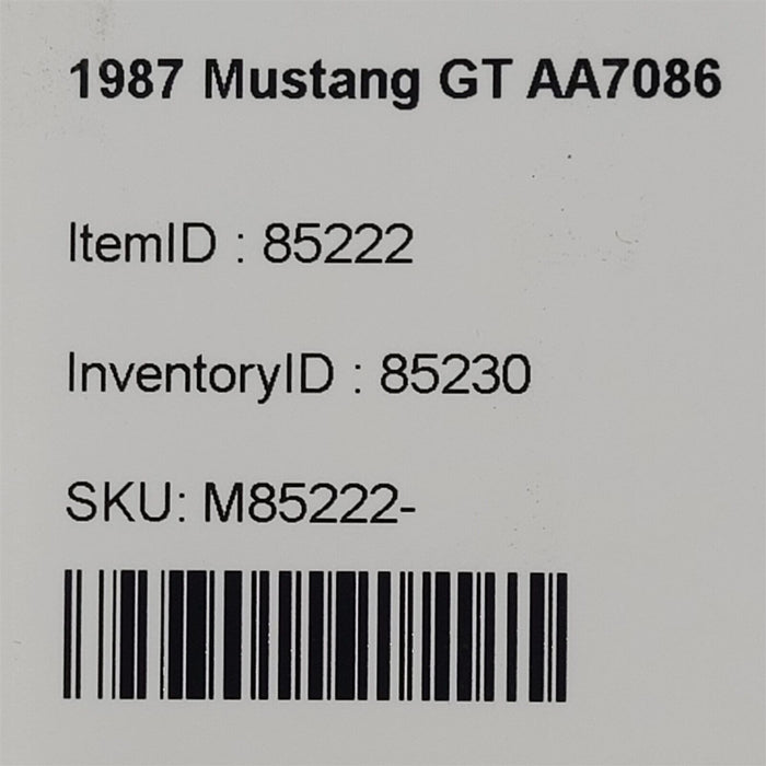 87-93 Mustang Gt Door Hinge Bolts Hardware Aa7086