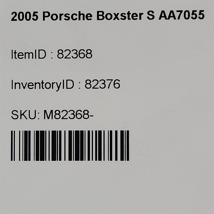 05-08 Porsche Boxster S 987 Rear Bumper Cover Fascia AA7055 **Local Pick Up***