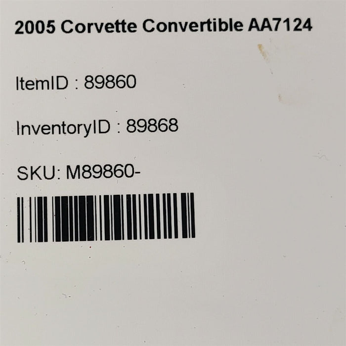 05-13 Corvette C6 Clutch Master Cylinder With Reservoir Oem Aa7124