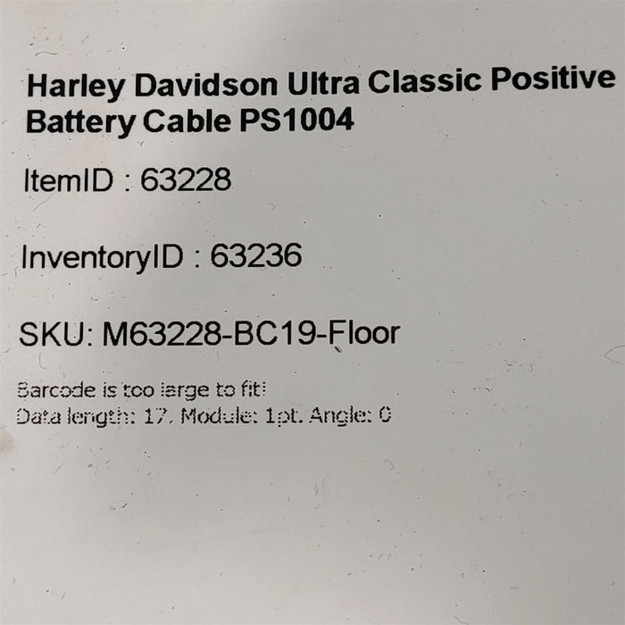 2004 Harley Electra Ultra Classic FLHTCUI Positive Battery Cable PS1004