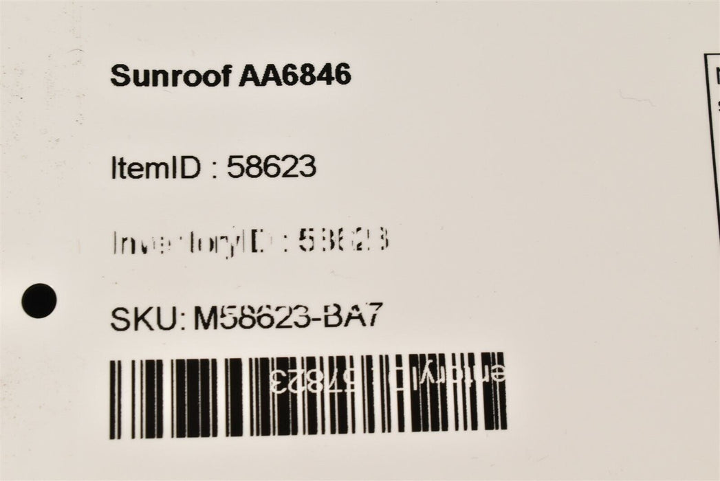 04-08 Mazda RX-8 Power Sunroof Sun Roof AA6846