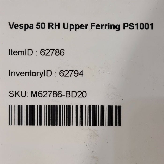 2018 YN50QT-8 Moped Passenger RH Upper Ferring PS1001