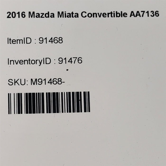 16-23 Mazda Miata Mx-5 Passenger Seat Belt Retractor Seatbelt Rh A7136