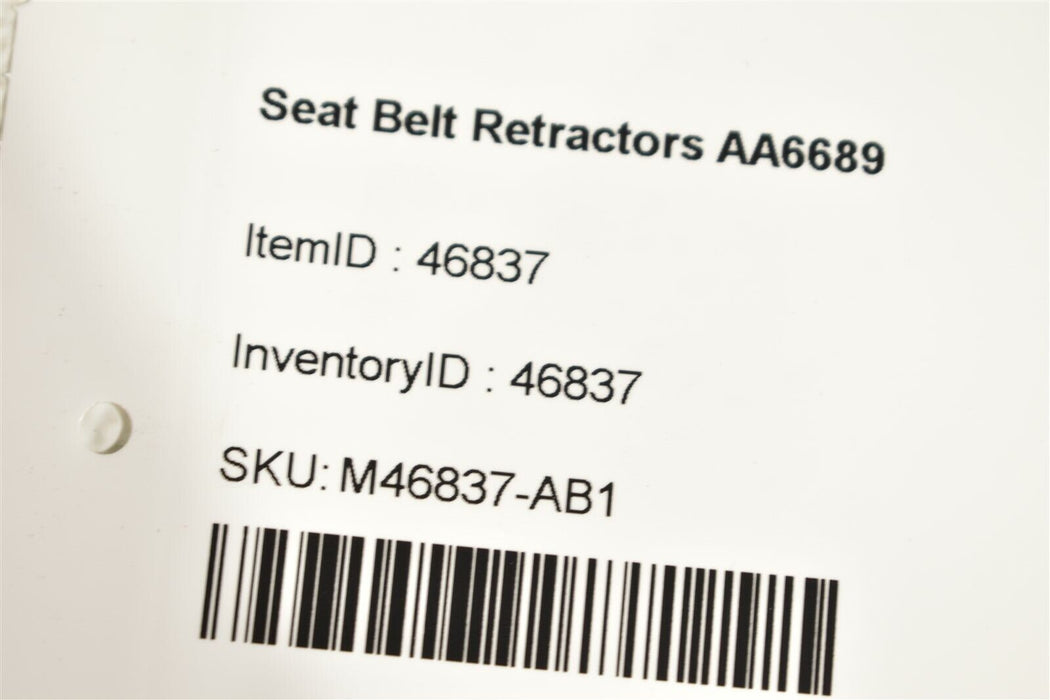 04-08 Maserati Quattroporte Front Seat Belt Retractors Rh Lh Black Aa6689