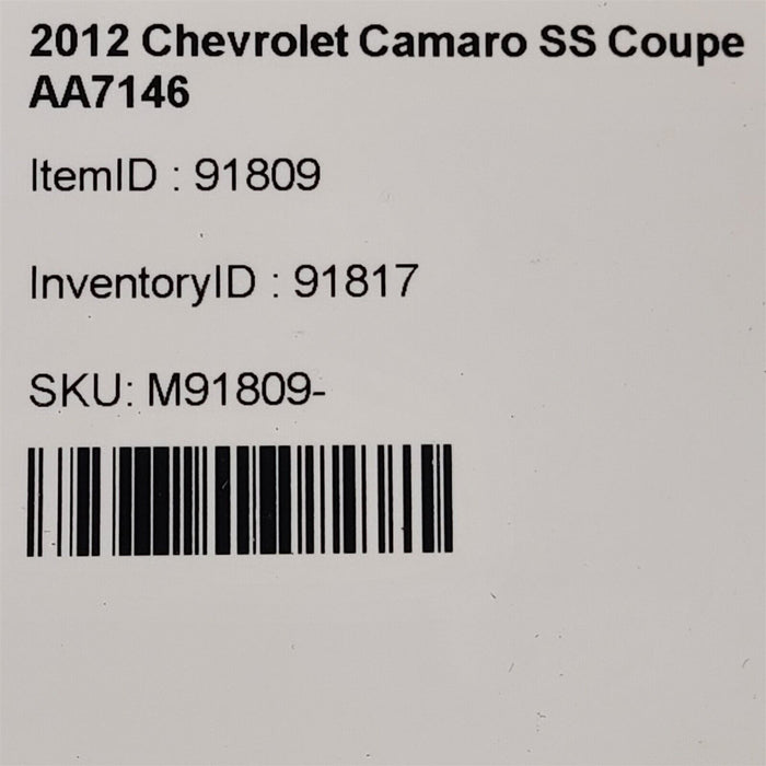 2012 Camaro Ss Hud Projector Heads Up Display 20957520 Aa7146