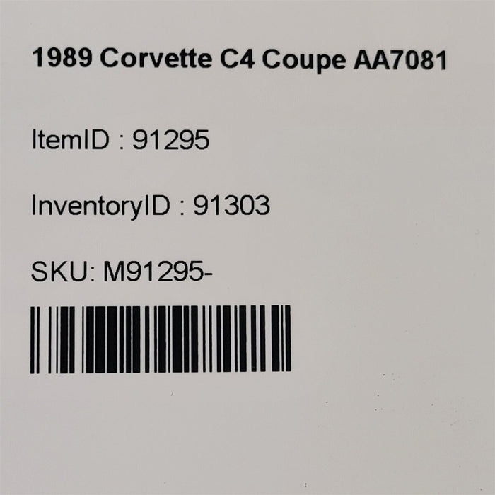 86-89 Corvette C4 Air Condition Blower Resistor 16061602 Oem Aa7081