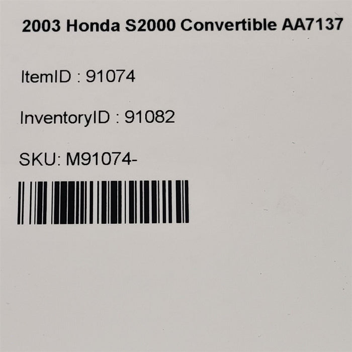 00-03 Honda S2000 Front Brake Caliper Set Pair Aa7137