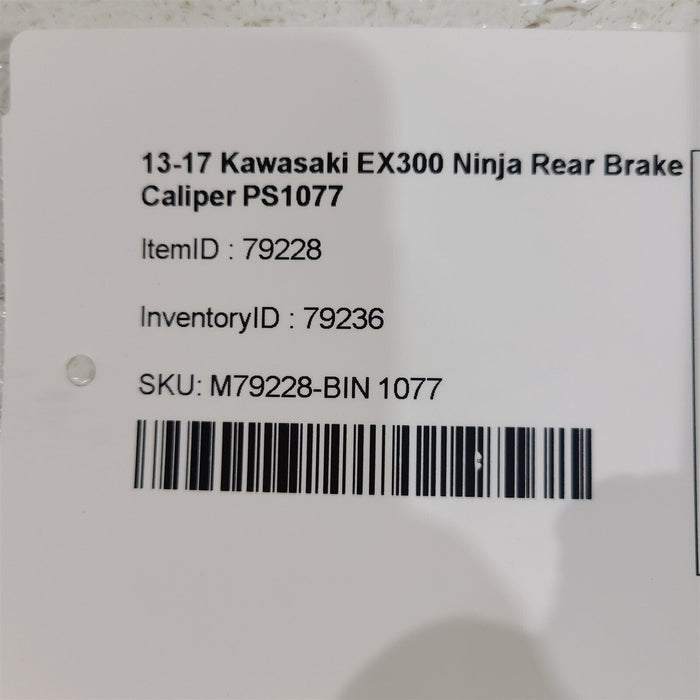 13-17 Kawasaki EX300 Ninja Rear Brake Caliper PS1077