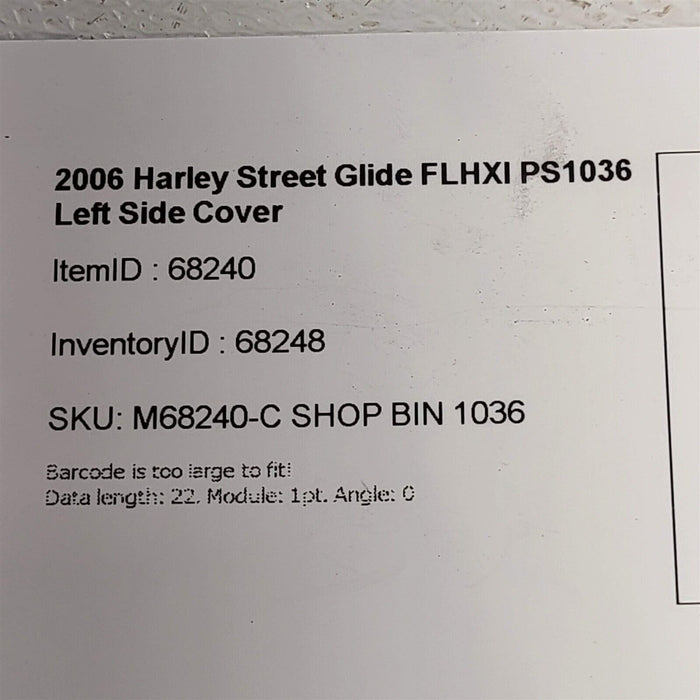 2006 Harley Street Glide FLHXI Driver Side Cover Fairing Trim LH PS1036