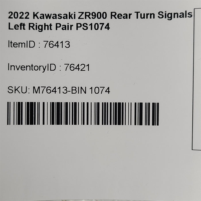 2022 Kawasaki ZR900 Rear Turn Signals Left Right Pair PS1074