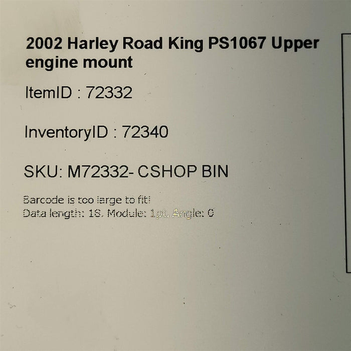 2002 Harley Road King Upper Engine Mount Link Bracket Ps1067