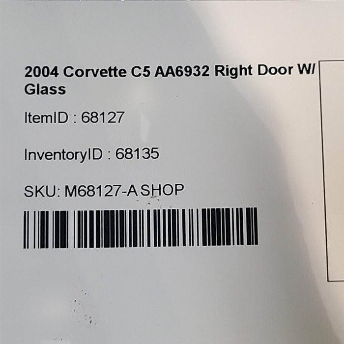 97-04 Corvette C5 Passenger Side Door Window Regulator Glass Lemans Blue AA6932