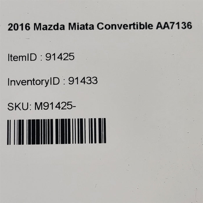 16-23 Mazda Miata Mx-5 Power Vacuum Brake Bosster Master Cylinder Aa7136