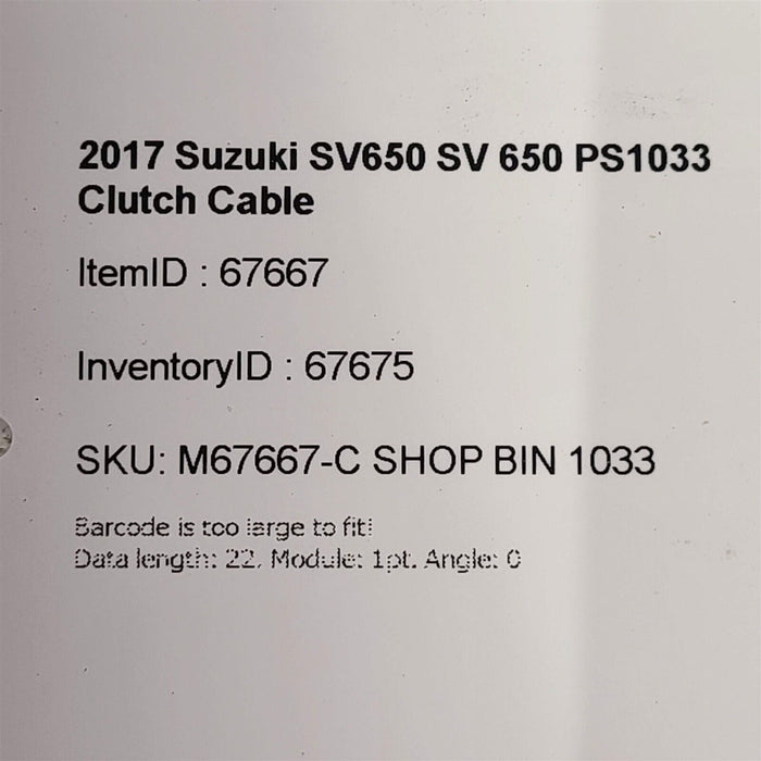 2006 Suzuki SV650 SV 650 Clutch Cable PS1033