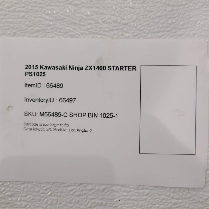 2015 Kawasaki Ninja Zx1400 Zx14R Starter Ps1025