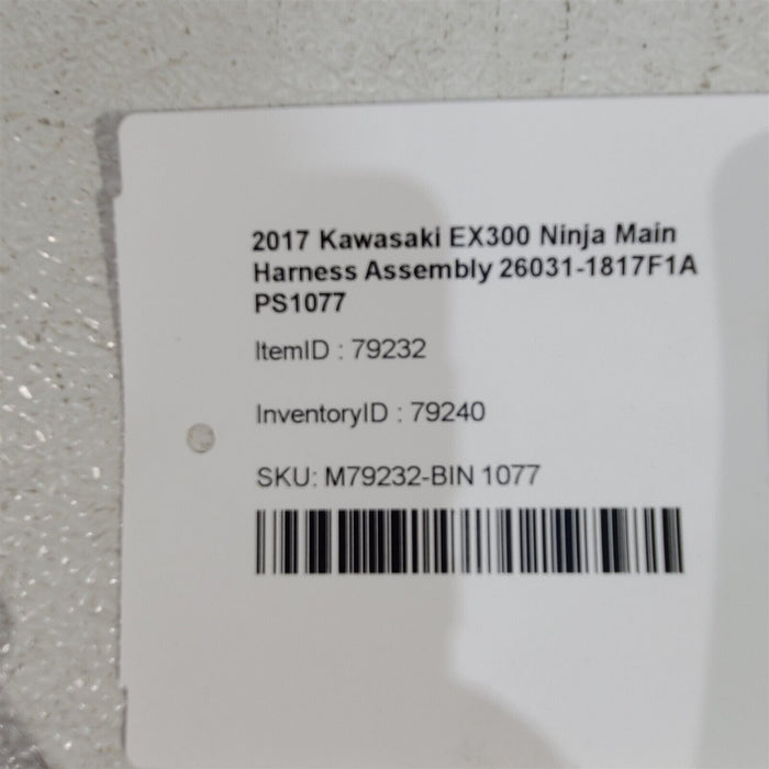 2017 Kawasaki EX300 Ninja Main Harness Assembly 26031-1817F1A PS1077
