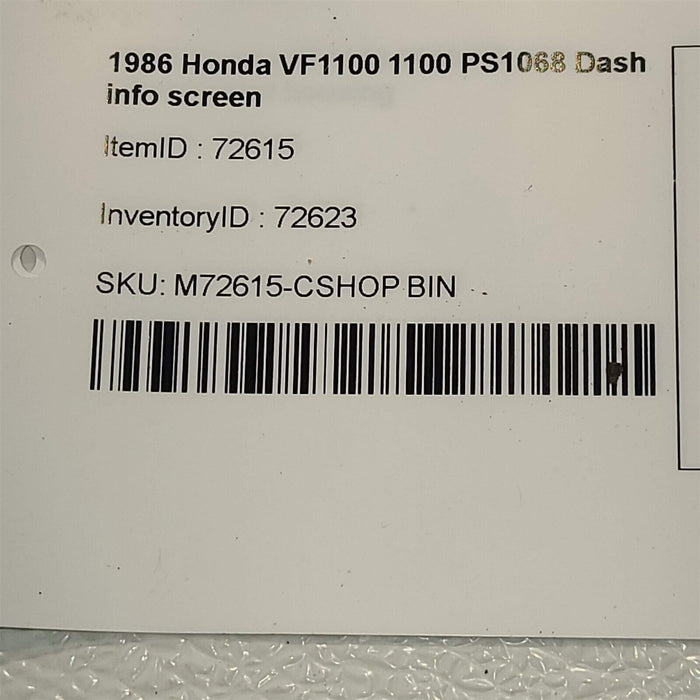 1986 Honda Vf1100 1100 Dash Information Screen Ps1068