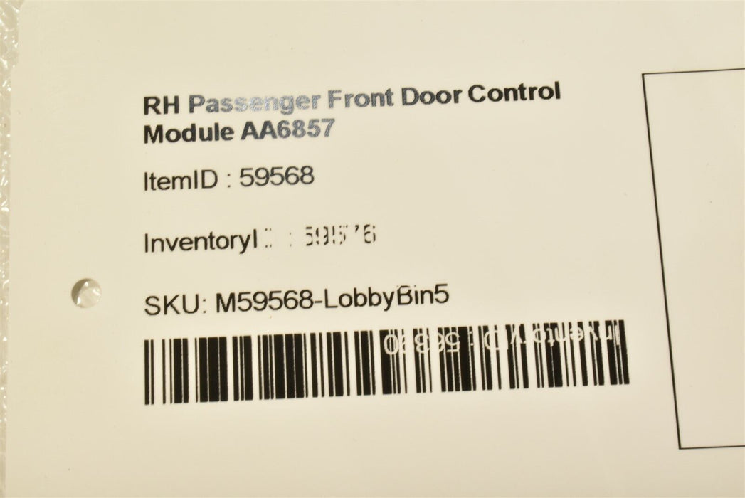 2012 Audi S4 Quattro RH Passenger Front Door Control Module AA6857