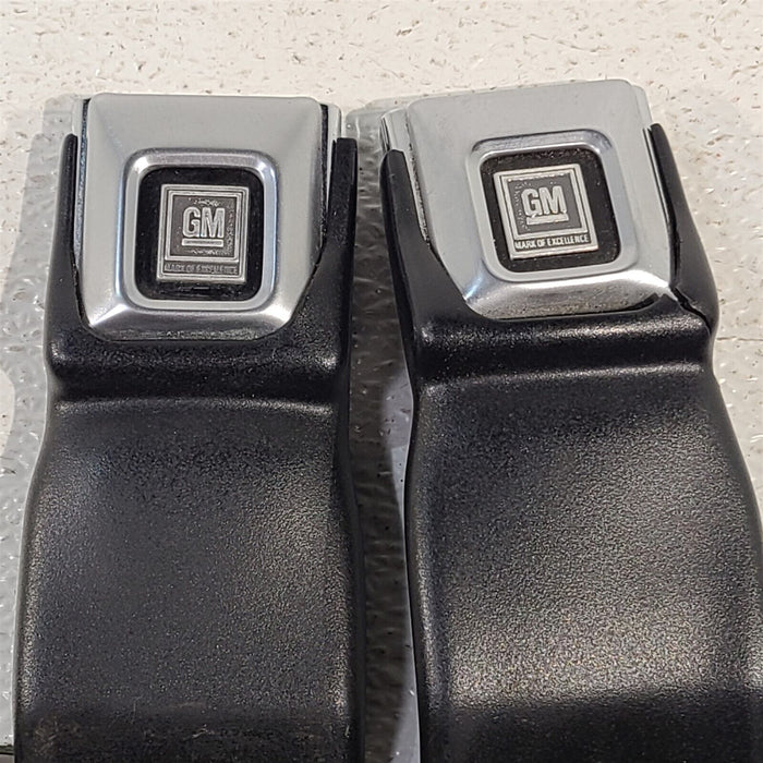 84-94 Corvette C4 Seat Belt Buckle Set Pair Buckles Black AA7025