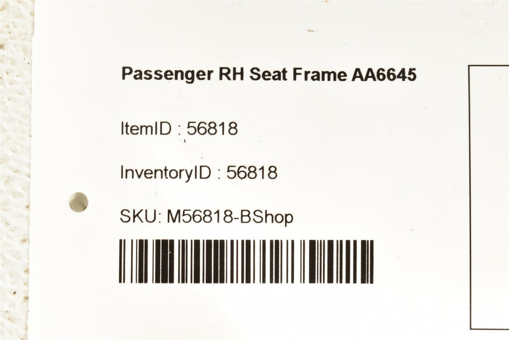 97-04 Corvette C5 Passenger Seat Frame Upper Lower AA6645