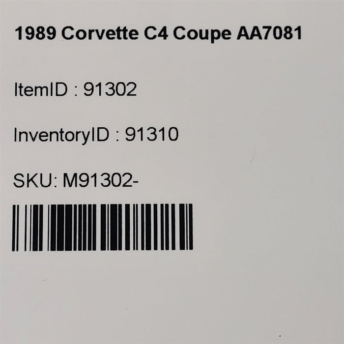 1989 Corvette C4 Pass Key Vats Module 16082499 Gm Aa7081