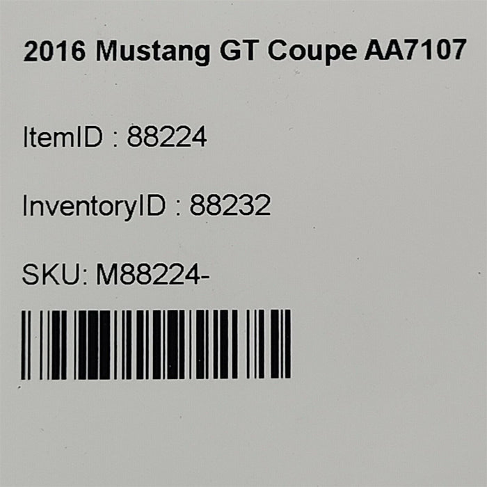 15-17 Mustang Gt Steering Wheel See Note  Aa7107