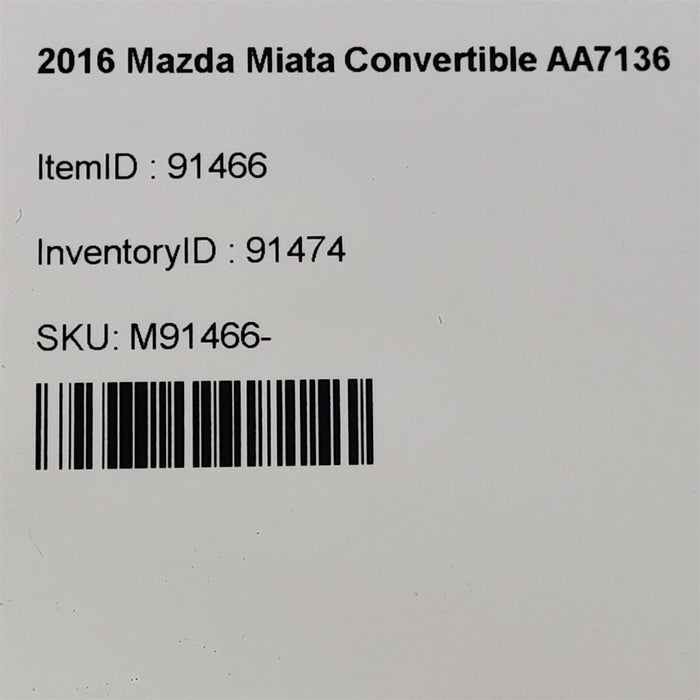 16-19 Mazda Miata Mx-5 Steering Column Trim Cover Bezel Aa7136