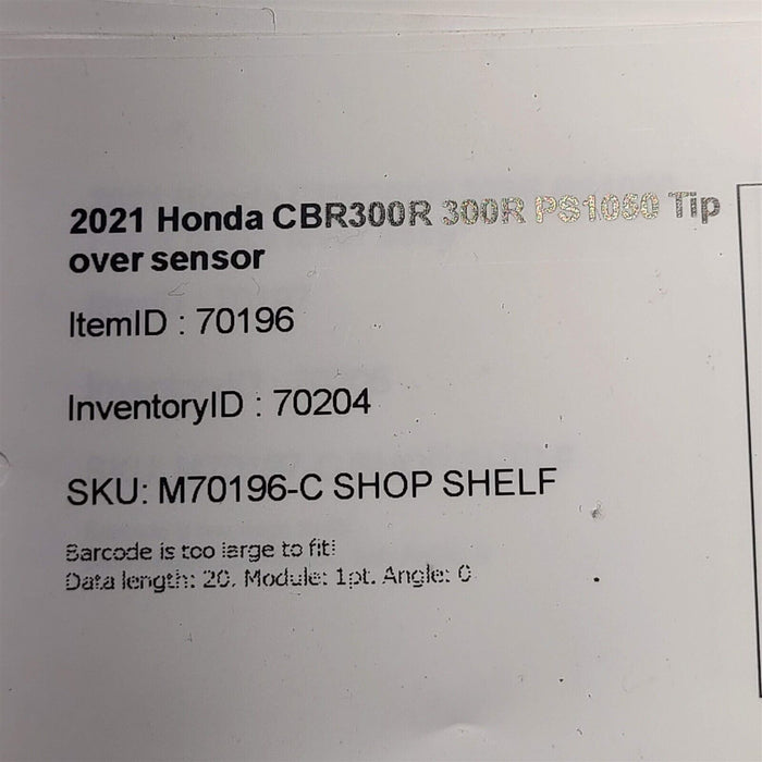 2021 Honda CBR300R 300R Tip Over Sensor PS1050