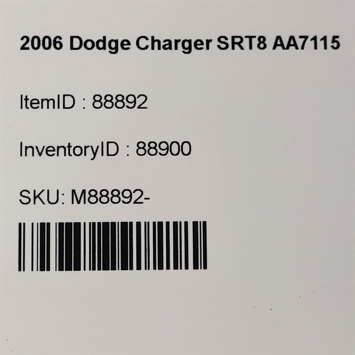 06-10 Dodge Charger Srt-8 Radiator Coolant Bottle Tank Reservoir Aa7115