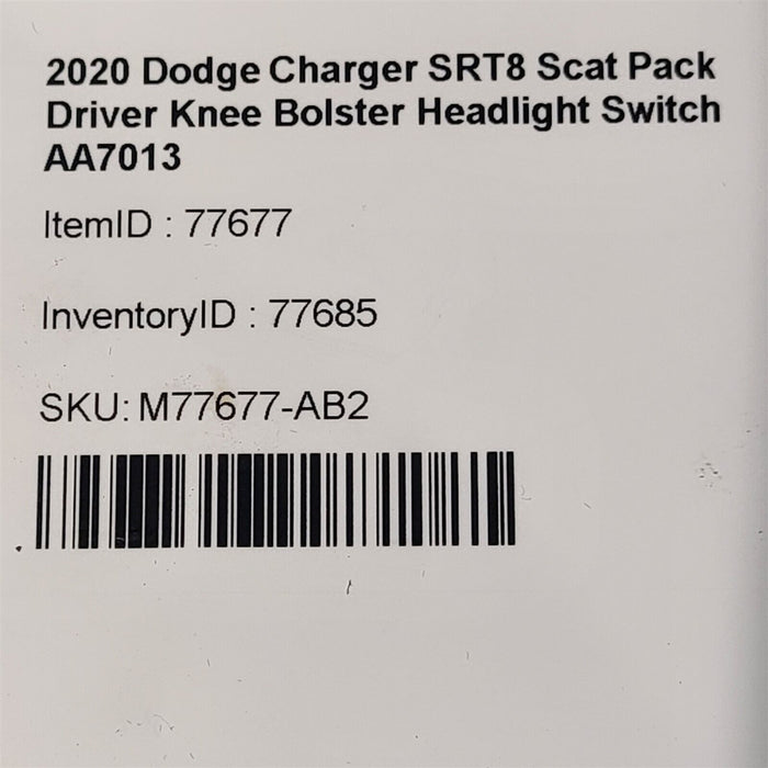 11-22 Dodge Charger SRT8 Scat Pack Driver Knee Bolster Headlight Switch AA7013