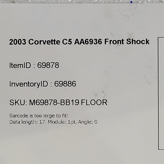 97-04 Corvette C5 Front Shock Absorber AA6936