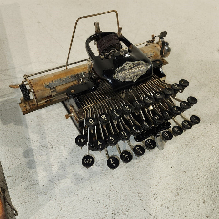 BLICKENSDERFER No 5. Antique Typewriter With Original Wood Storage Case Box