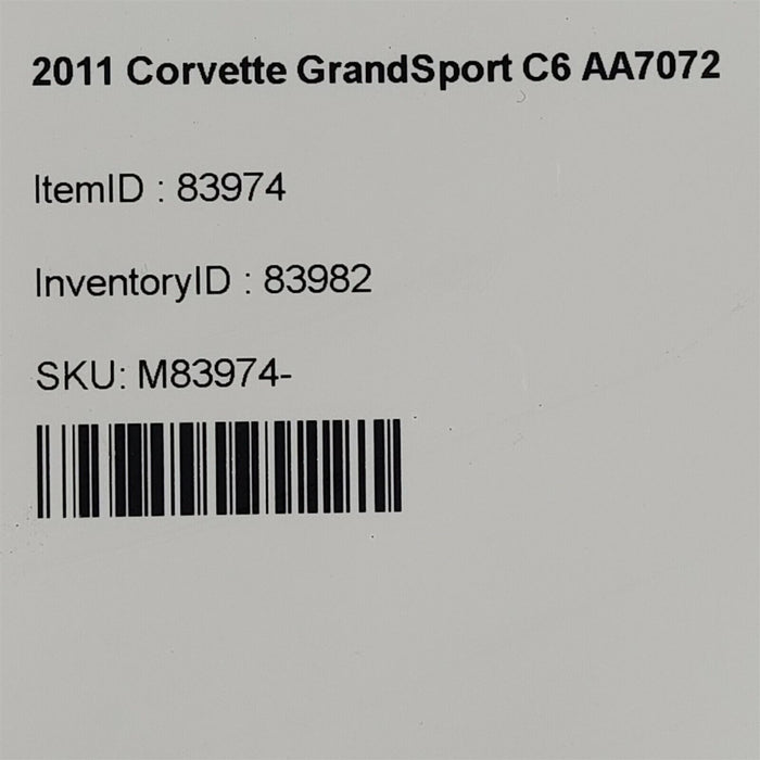 05-13 Corvette C6 Windshield Interior Trim Header Panel Trim Coupe Aa7072