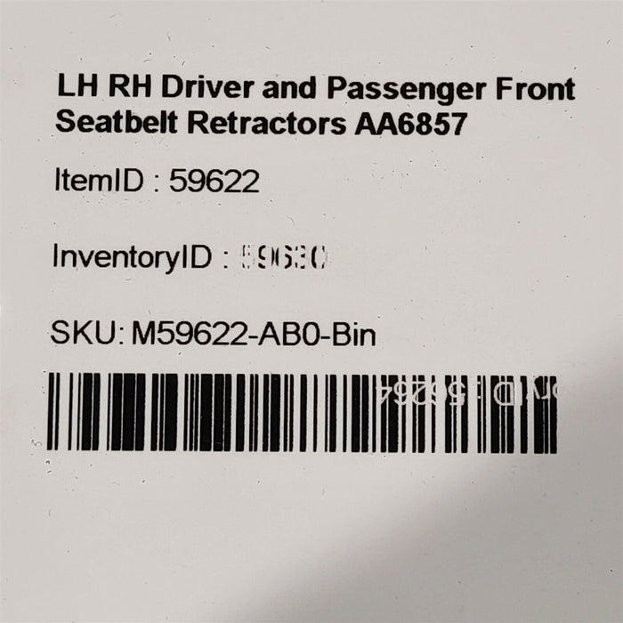 2012 Audi S4 Quattro Front Seatbelt Retractors LH RH Driver & Passenger AA6857