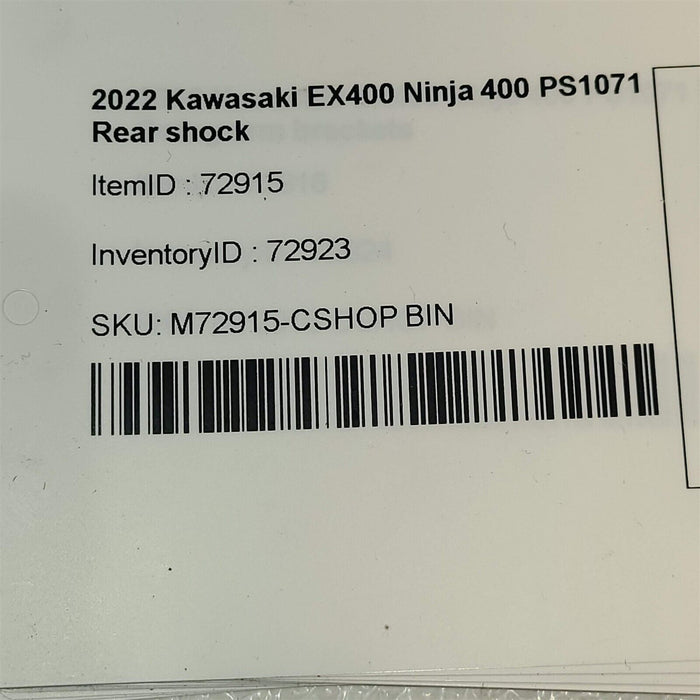 18-22 Kawasaki Ex400 Ninja 400 Rear Shock Absorber Spring Ps1071