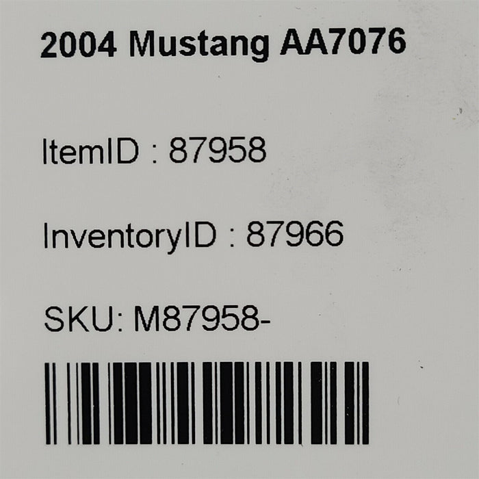 99-04 Mustang Gt Passenger Headlight Rh Oem Aa7076