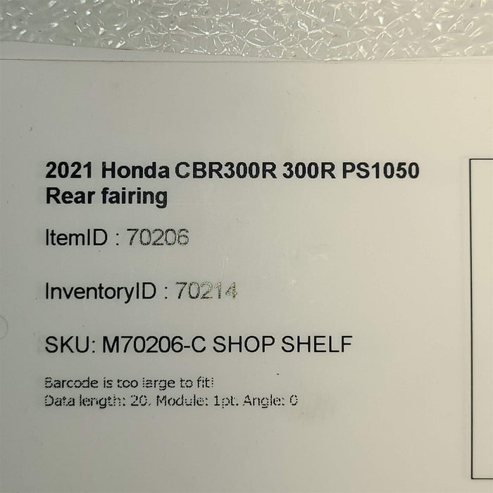 2021 Honda CBR300R 300R Right Rear Fairing Trim Tail PS1050