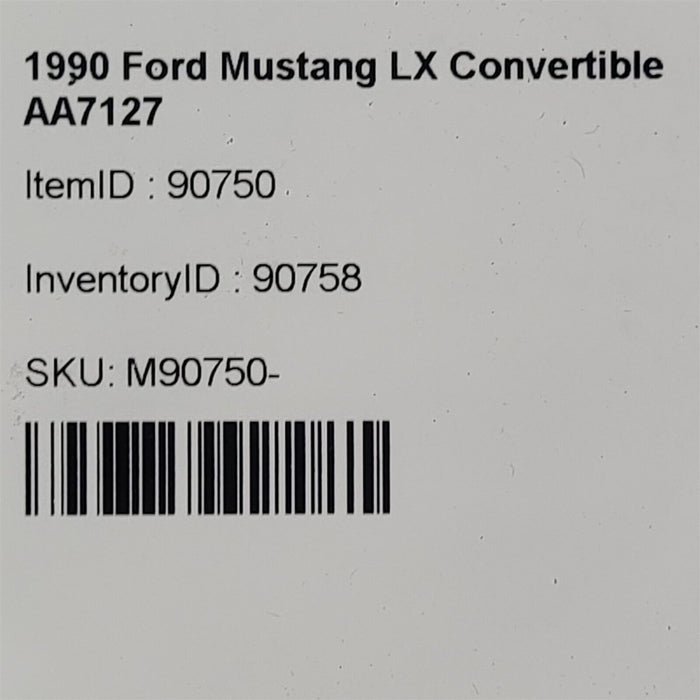 87-93 Mustang Gt Cruise Control Module Controller Aa7127