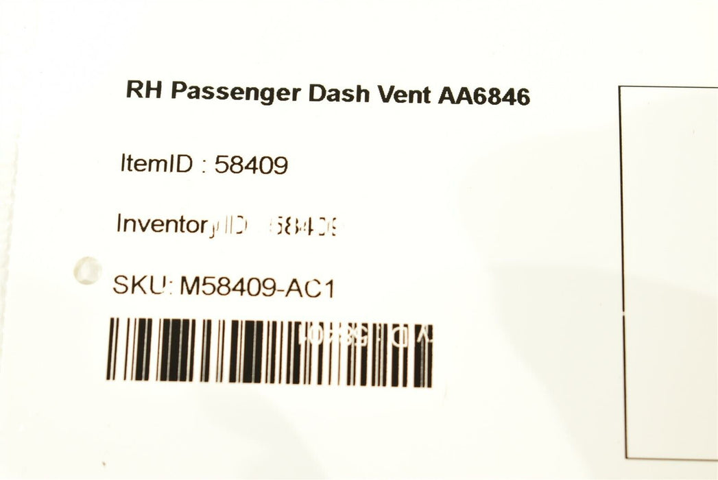 04-08 Mazda RX-8 Dash Vent AC Heat Passenger RH AA6846