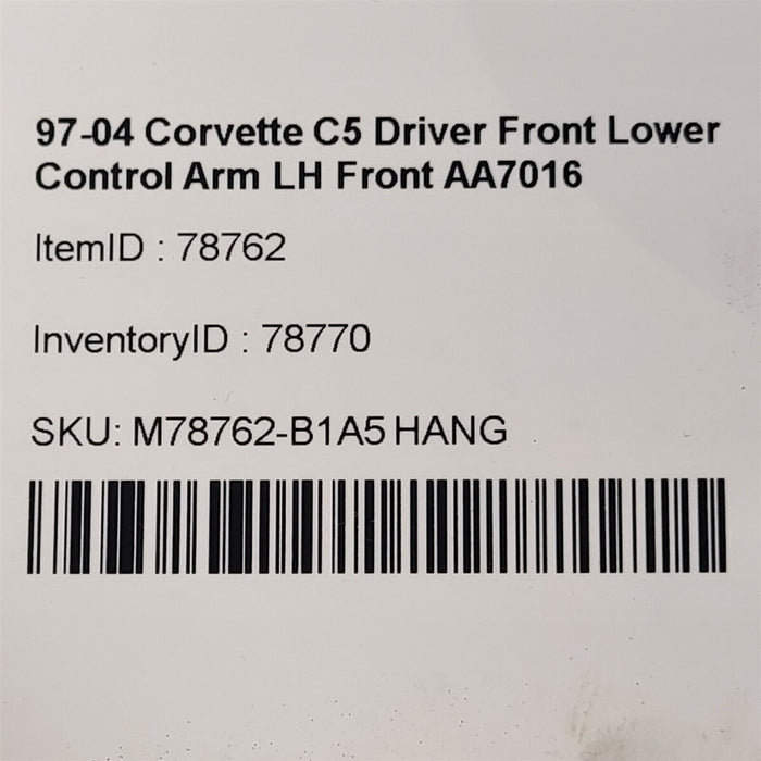 97-04 Corvette C5 Driver Front Lower Control Arm LH Front AA7016