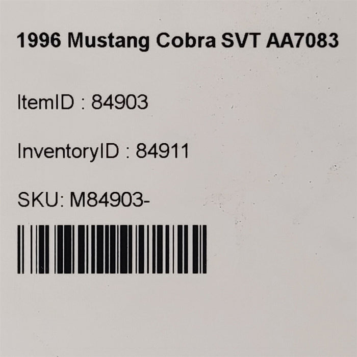 94-98 Ford Mustang Gt Convertible Rear Seat Belt Retractor Black Left Aa7083