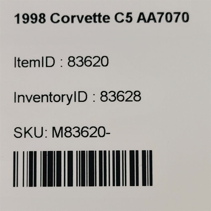 97-04 Corvette C5 Passenger Front Fender Filler Access Panel RH 10275466 AA7070