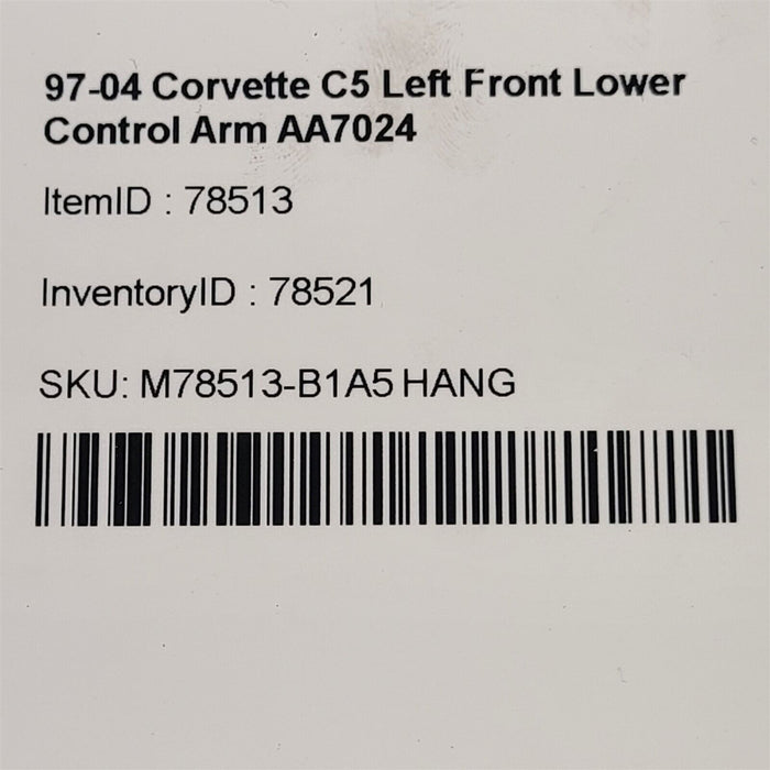 97-04 Corvette C5 Left Front Lower Control Arm Driver AA7024