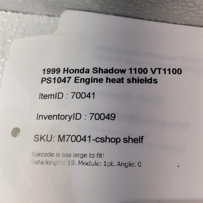 1999 Honda Shadow 1100 VT1100 Engine Heat Shields Cover Set Pair PS1047