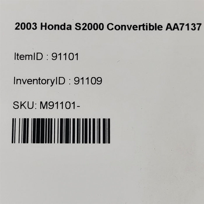 00-03 Honda S2000 Smog Emission Air Pump Oem Aa7137