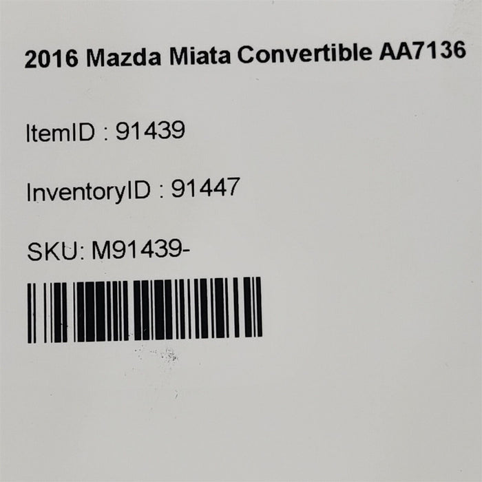 16-19 Mazda Miata Mx-5 Battery Wiring Harness Positive Negitive Ground Aa7136