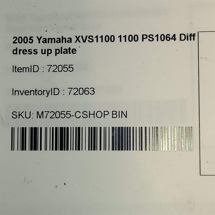 2005 Yamaha Xvs1100 1100 Diff Dress Up Plate Ps1064