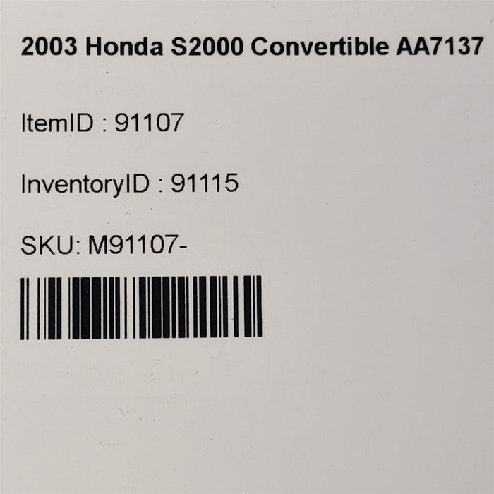 00-09 Honda S2000Brake Clutch Pedal Pedals Aa7137